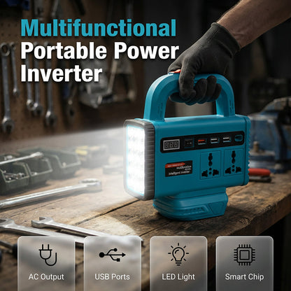 🎉LIMITED-TIME 50% OFF! 💞Portable Power Inverter with LED Work Light🔦