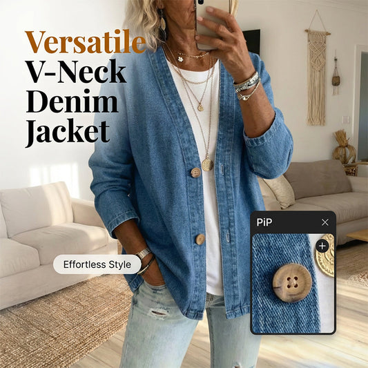 🎁New Arrival 50% OFF💥Women's Classic Button Front Denim Jacket🧥