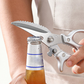 🔥Hot Sale-Heavy-Duty Multifunction Kitchen Shears – 4-in-1 Tool with Fish Scaler, Bottle Opener & Safety Lock 🔪