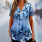 🥳SUMMER SALE🥳👗50% OFF! 🔥Women's Elegant Floral Print Short Sleeve Top