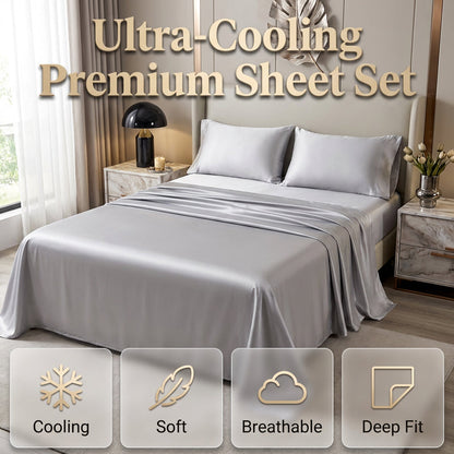 💗LAST DAY SALE 50% OFF⚡Premium Cooling Fitted Sheet Set