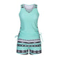 🏊‍♀️50% OFF NOW! 👙 Women's Printed Two-Piece Tankini Swimsuit – Adjustable Ruched Sides, Full Coverage & Stylish Criss-Cross Neckline ✨