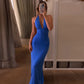 🎁New Arrival 50% OFF💥Elegant Halter Neck Ruched Maxi Dress