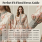 🎁2026 New Arrivals 50% OFF💥Romantic Floral Print High Neck Mini Dress