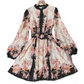 🎁2026 New Arrivals 50% OFF💥Romantic Floral Print High Neck Mini Dress