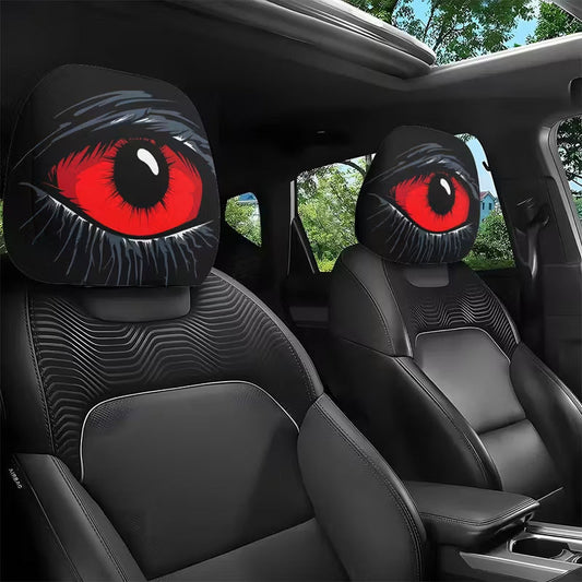 🔥Hot Sale-Spooky Red Eye Car Headrest Cover
