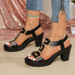 🎁New Arrival 50% OFF💥Women's Chunky Heel T-Strap Sandals