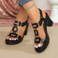 🎁New Arrival 50% OFF💥Women's Chunky Heel T-Strap Sandals