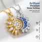 💗LAST DAY SALE 50% OFF⚡Sun and Moon Pendant Necklace with Rhinestones