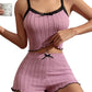 🌙2026 New Arrivals 50% OFF🌸Ribbed Knit Cami & Shorts Pajama Set