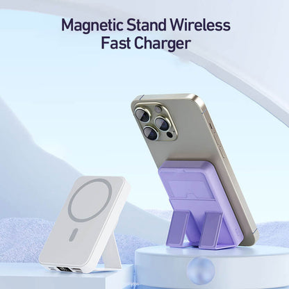 🔋56% OFF NOW! 22.5W 10000mAh Magnetic Wireless Power Bank – Foldable Built-in Stand, Fast Charging Portable Magnetic Charger for Smartphones