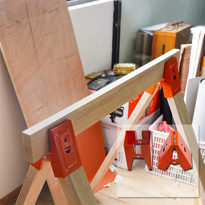 🛠️LIMITED-TIME 50% OFF! 🔩 Heavy-Duty Sawhorse Bracket with Down Clamp – Galvanized steel, foldable & secure locking – perfect for job sites, workshops or DIY projects 🛠️