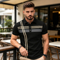 🎁New Arrival 50% OFF💥Men's Striped Short Sleeve Collared Top🌿