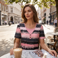 🎁2026 New Arrivals 50% OFF💥Faux Two-Piece Striped Top – Henley, Casual ✨