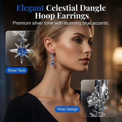 💐50% OFF ! Celestial Dangle Hoop Earrings