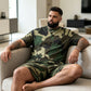🎁New Arrival 50% OFF💥Men's Camouflage Print T-Shirt & Shorts Set