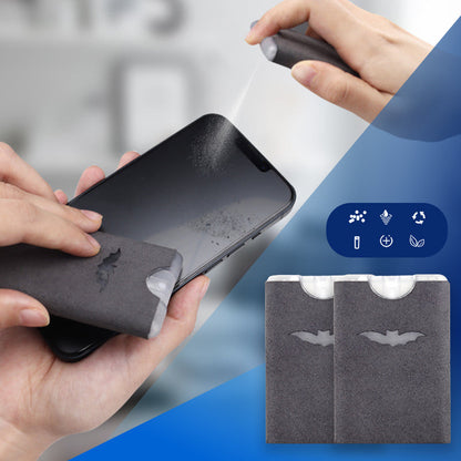 🥳2026 HOT SALE🥳💞50K+ SOLD!✨ 💝2-in-1 Screen Cleaner & Microfiber Cloth – Spray & Wipe, No Residue, Portable