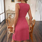 🌺Summer Hot Sale 55% OFF💐Women's V-neck Front Knotted Sleeveless Dress
