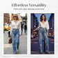 🎁2026 New Arrivals 50% OFF💥Women's Floral Print Straight-Leg Jeans