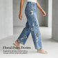 🎁2026 New Arrivals 50% OFF💥Women's Floral Print Straight-Leg Jeans