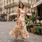 🎁2026 New Arrivals 52% OFF💥Elegant Floral Print Pleated Maxi Dress