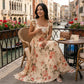 🎁2026 New Arrivals 52% OFF💥Elegant Floral Print Pleated Maxi Dress
