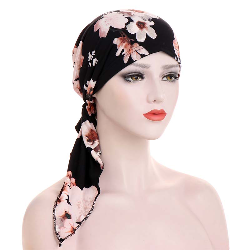 Black with Pink Flowers