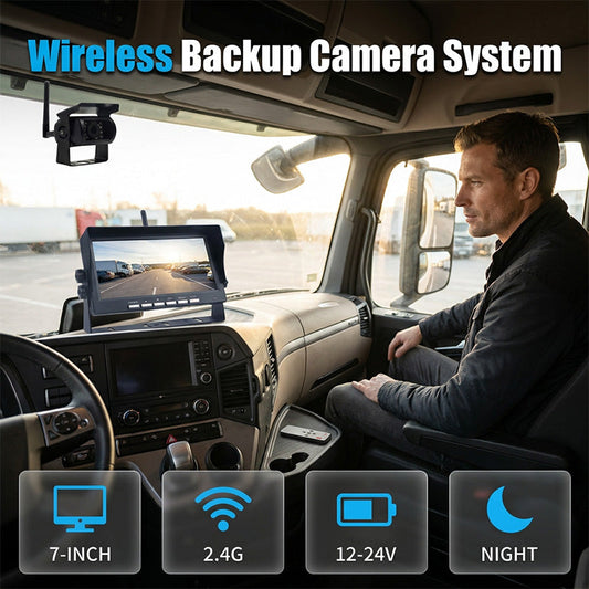 🔥Hot Sale ＆ 50％ Off🔥7-Inch HD Wireless Backup Camera System