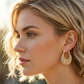 🥳New Arrival 50% OFF💐 Gold-Plated Crescent Moon Enamel Flower Earrings – Affordable Luxury, Versatile  ✨✅
