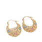 🥳New Arrival 50% OFF💐 Gold-Plated Crescent Moon Enamel Flower Earrings – Affordable Luxury, Versatile  ✨✅