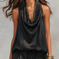 📢📢56% OFF !! ⏰ Sleeveless Cowl Neck Jumpsuit – Halter, Wide-Leg, Elegant 🍷