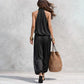 📢📢56% OFF !! ⏰ Sleeveless Cowl Neck Jumpsuit – Halter, Wide-Leg, Elegant 🍷