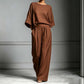 🎁New Arrival 56% OFF💥 Two-Piece Set – Dolman Sleeve Top, Wide-Leg Pants, Loose Fit 🌿