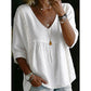 🌸 46% OFF NOW! 🌸Women's Casual V-Neck Lace Trim Top