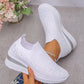 🎁New Arrival 50% OFF💥Women's Rhinestone Mesh Slip-On Wedge Sneakers