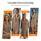 🎁2026 New Arrivals 50% OFF💥Women's Leopard Trim Striped Collared Tunic Dress