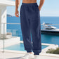 👖 New Arrival 50% OFF!🌬️ Men's Casual Linen Blend Drawstring Pants – Breathable & Relaxed Fit – Summer Essential 🏃