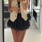 🌸New Arrival 50% OFF🌸Chic Pleated Lace Trim Mini Skirt