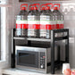 🍳50% OFF !!!✨Expandable Microwave Countertop Rack with Adjustable Shelf & Hooks🧰