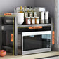 🍳50% OFF !!!✨Expandable Microwave Countertop Rack with Adjustable Shelf & Hooks🧰