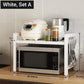 🍳50% OFF !!!✨Expandable Microwave Countertop Rack with Adjustable Shelf & Hooks🧰