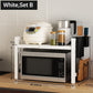 🍳50% OFF !!!✨Expandable Microwave Countertop Rack with Adjustable Shelf & Hooks🧰