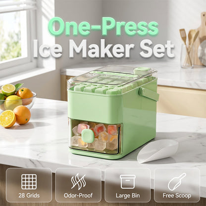 🔥55% OFF NOW! 🧊 Ditch the struggle. Press down, watch the ice plopinto the bin. Zero effort, max ice. 🚀