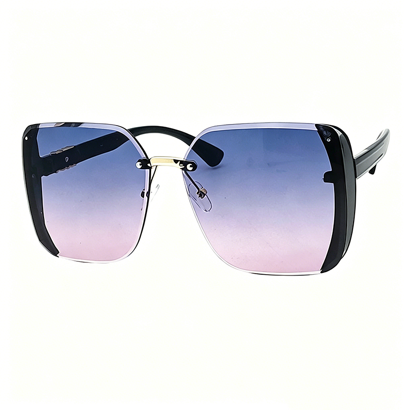 Black Frame Grey-Pink Lens