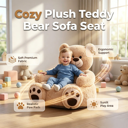 🧸Cartoon Animal Plush Kids Sofa Cushion Seat Teddy Bear Chair
