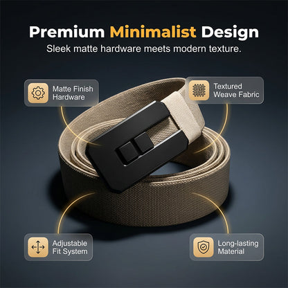 🎁New Arrival 53% OFF💥Men Push-Pull Automatic Buckle Casual Polyester Belt