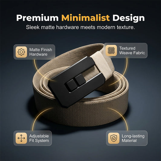 🎁New Arrival 53% OFF💥Men Push-Pull Automatic Buckle Casual Polyester Belt