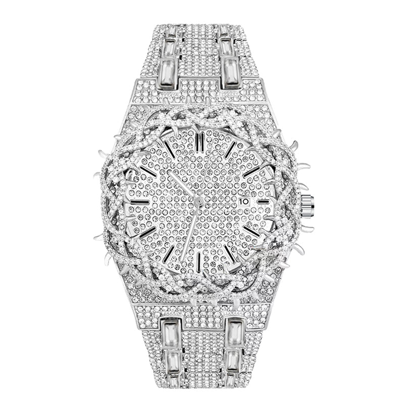 Silver-White Black Text