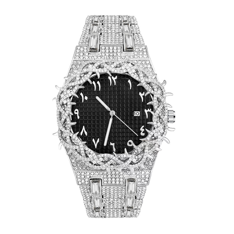 Silver-Black White Text