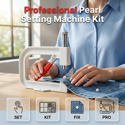 🔥New Arrival 56% OFF! ☀️ DIY Manual Pearl Setting Machine with Pearl and Rivet Kit DIYers & Jewelry Designers. Make Unique Pieces At Home! 🔩💎